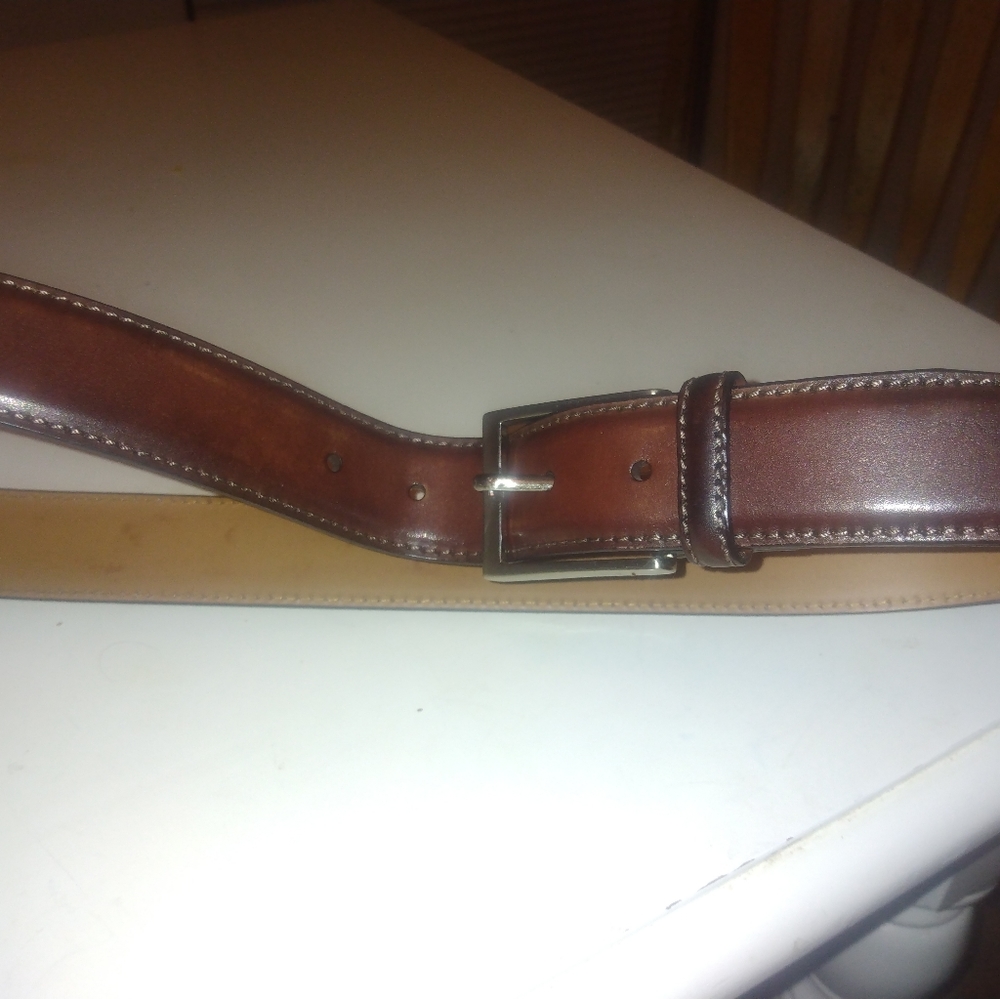 Magnanni Mens Brown Italy Dress Belt Size 38